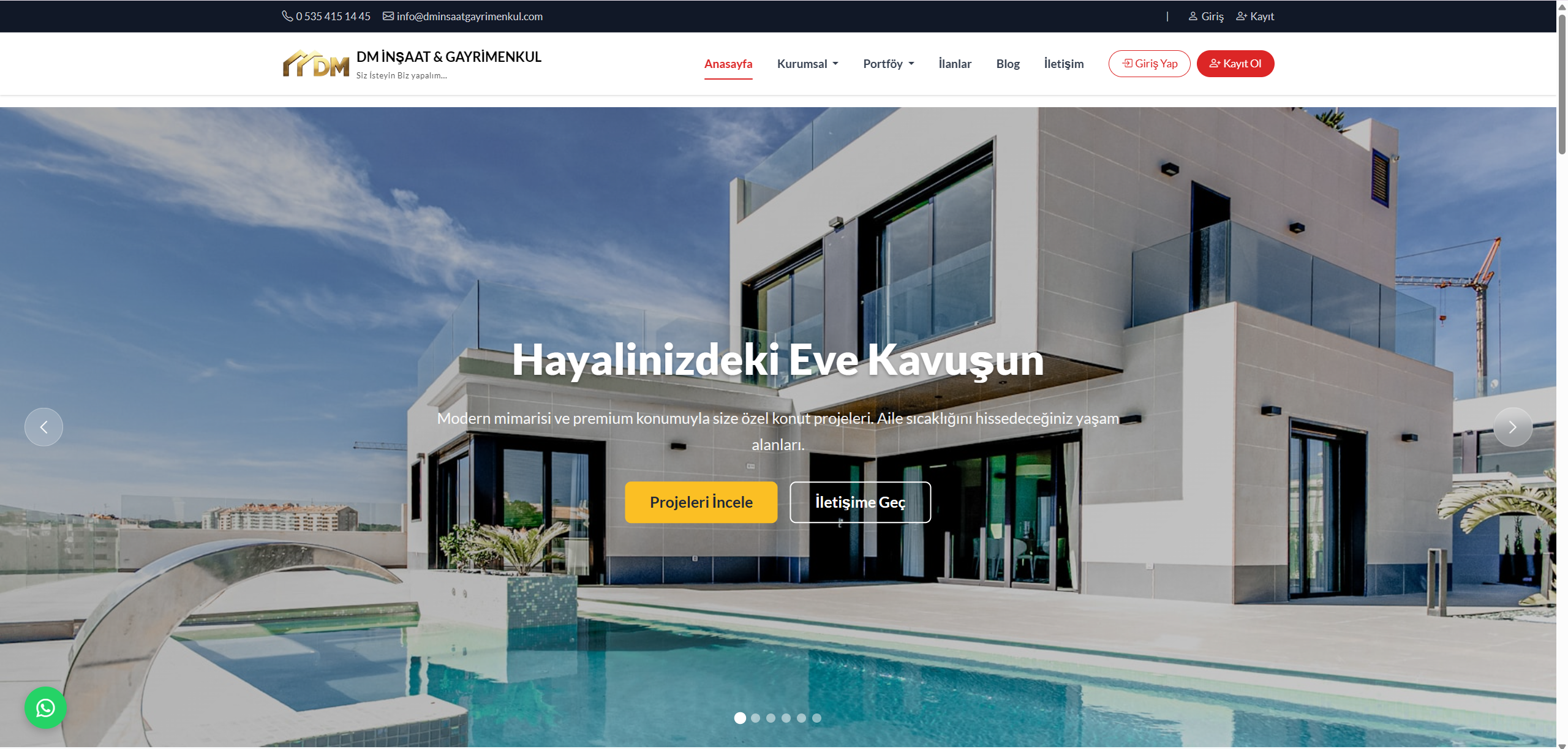 🏗️ DM İnşaat & Gayrimenkul - Modern Kurumsal Web Kimliği ve Dijital Portföy Yönetimi